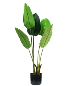 PIANTA STRELITZIA IN POLIETILENE CON 5 FOGLIE, 100 CM